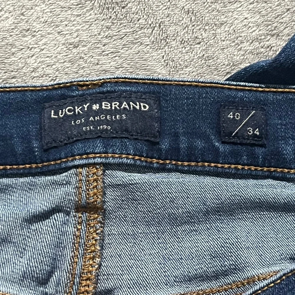Lucky Brand Jeans Mens 40x34 Blue 121 Slim Straight Medium Wash 7MP10198